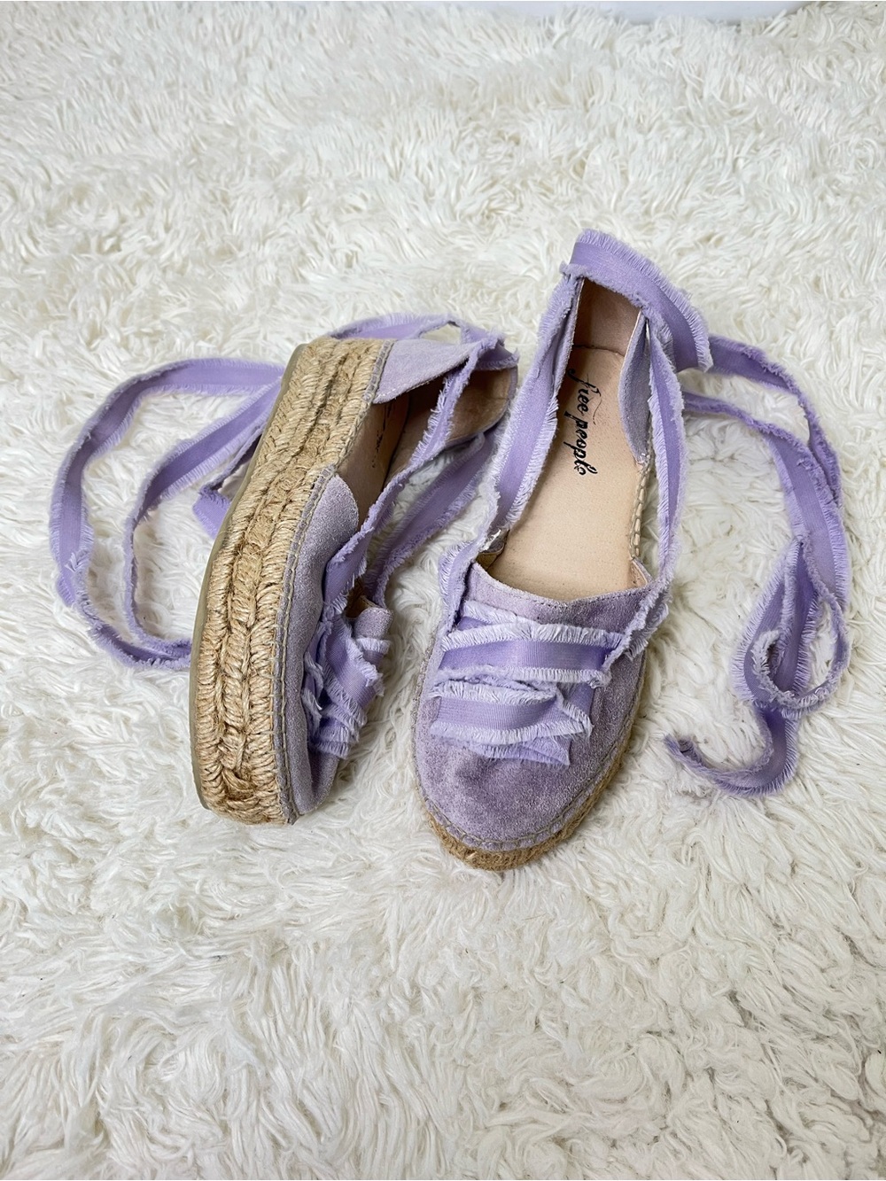 Free People Destino Purple Espadrilles Size 37